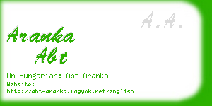 aranka abt business card